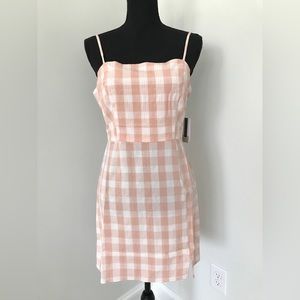 BP Size M Plaid Pink Minidress